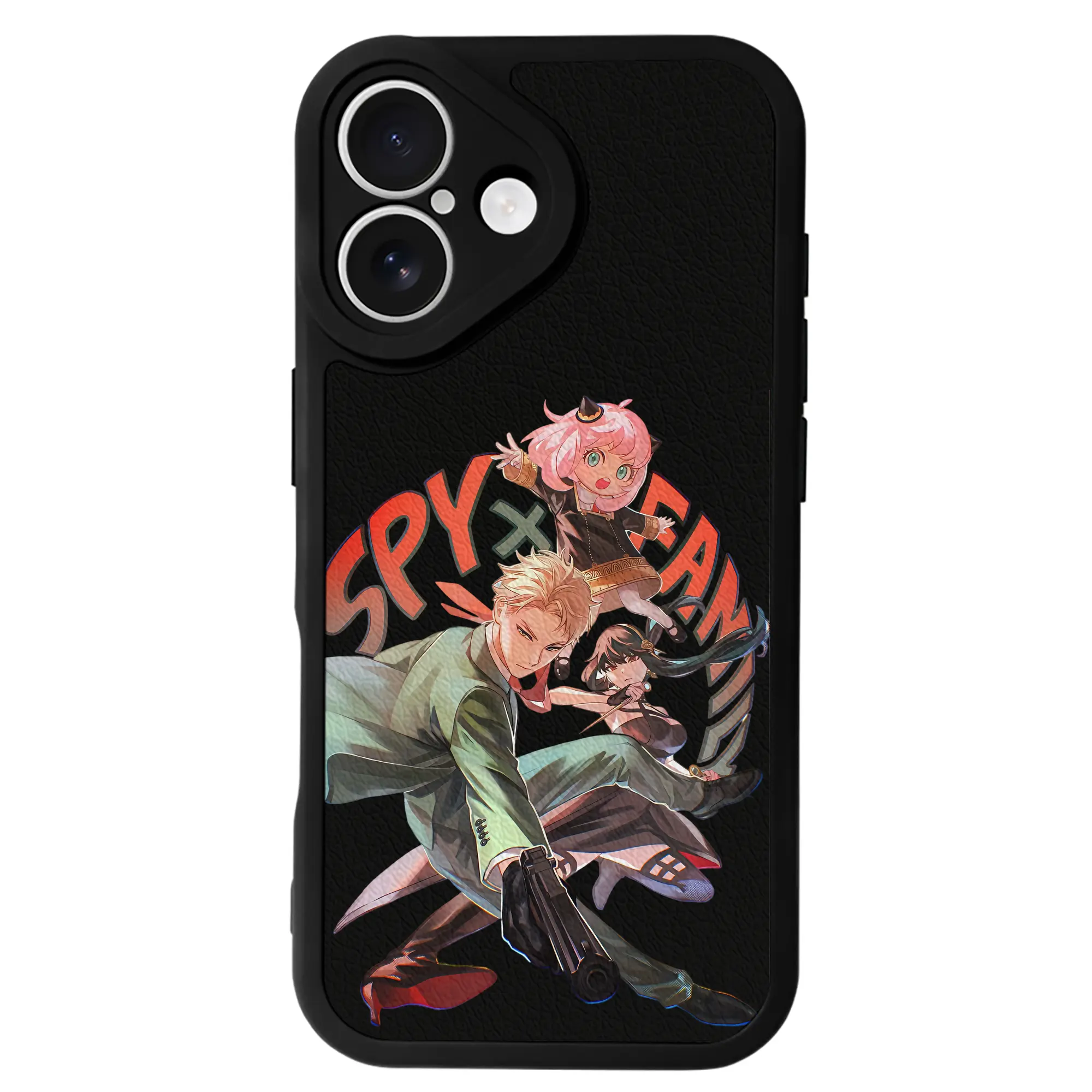 スパイファミリー グッズ,ロイド・フォージャー（Loid Forger） - IPhone 16シリーズ対応 ・ シリコンスマホケース ・ レザー調 ・ 高精度フィット ・ 耐衝撃 ・ ワイヤレス充電対応 ・ 精密カット